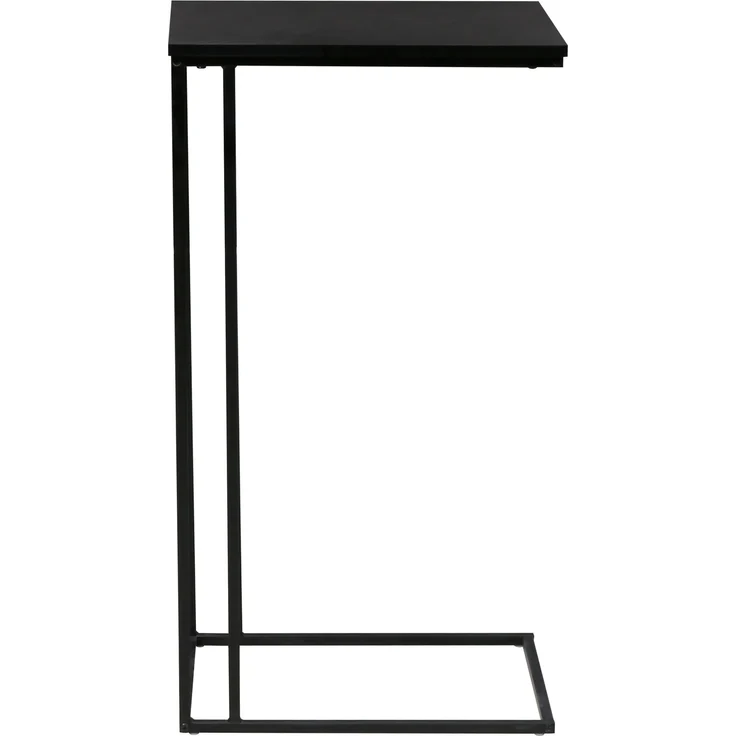 trendteam smart living - Strike - Beistelltisch in praktischer C-Form - Schwarz - Nachttisch mit platzsparendem Design - (BxHxT) 50 x 91 x 40 cm - Wohnzimmertisch auf robustem Metallgestell – Bild 2
