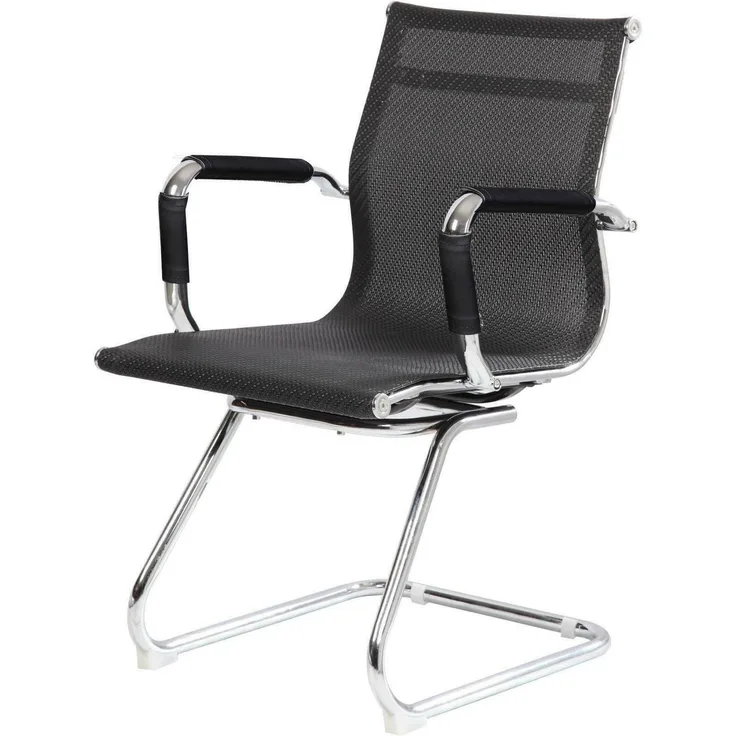 Dmora - Stuhl Maitland, Büro-Wartezimmersitz mit Armlehnen, Ergonomischer Wartesitz, 62x54h89 cm, Schwarz