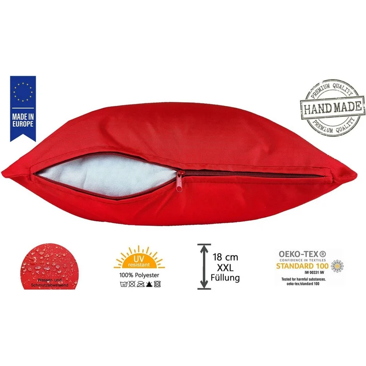 JACK Dekokissen 60x60 cm Outdoor Lounge Kissen inkl. XXL Füllung, starke Füllung, strapazierfähig, wasserabweisend, In- und Outdoor – Bild 3