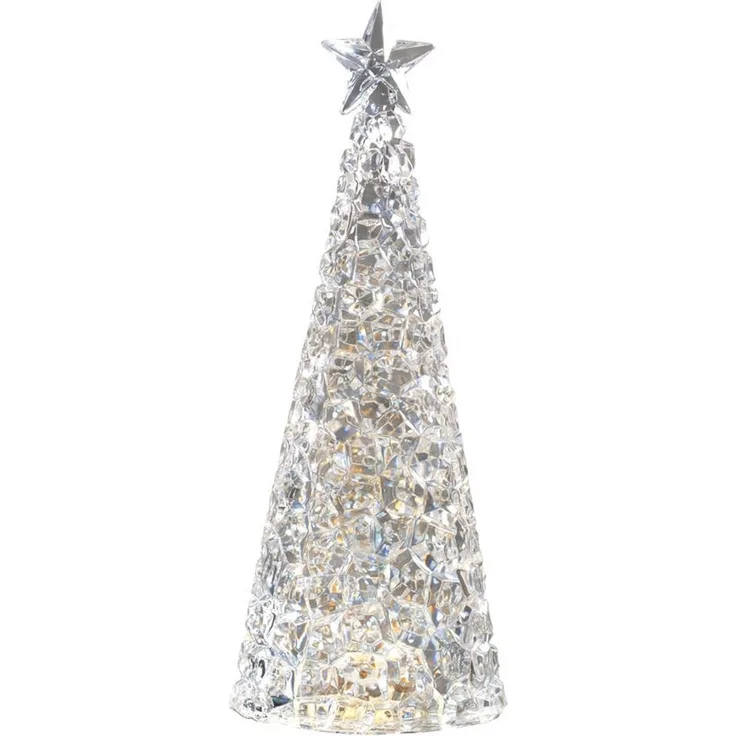 Sompex GLAMOR Tischleuchte Weihnachtsbaum Dekoleuchte Silber 28 cm