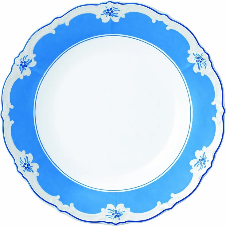 Speiseteller 25 cm/Fa Baronesse Estelle Blue Hutschenreuther Speiseteller - Mikrowelle geeignet, Spülmaschinenfest