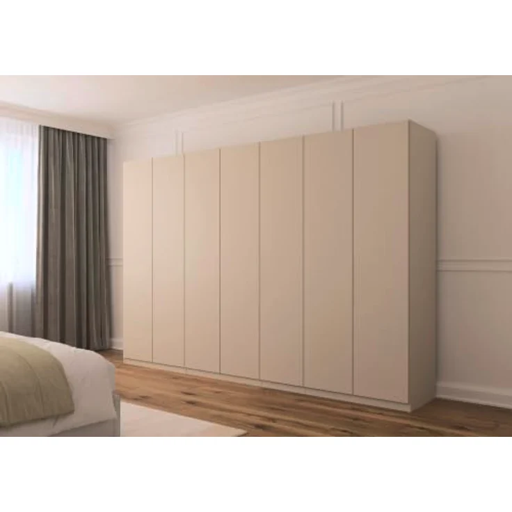 Rauch Möbel LUNIK, Kleiderschrank, Farbe Beige, Breite 315 cm | Schrank mit patentiertem Schnellmontagesystem, 7-türig, Push-to-open-Funktion, Zubehör Classic, Schlafzimmer, Ankleide – Bild 2
