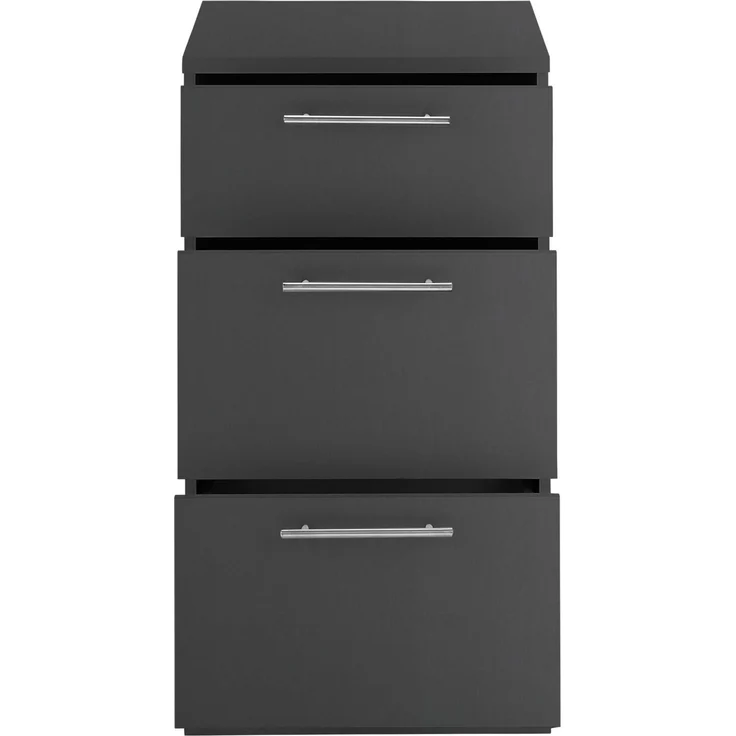 XORA 'PRIMUS' Küchenschrank mit 3 Schubladen, Holznachbildung anthrazit, 50 x 92 x 68 cm, Stangengriff – Bild 3