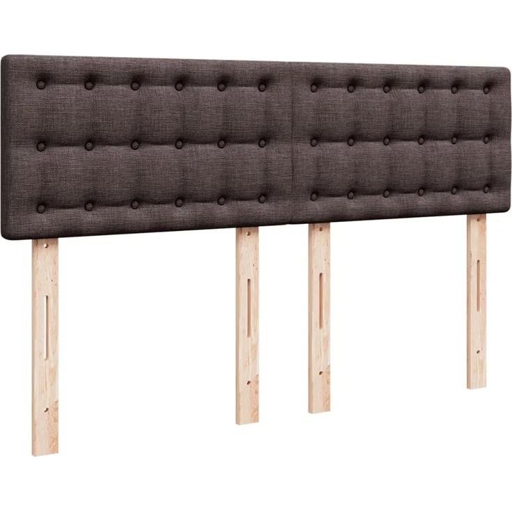 vidaXL Boxspringbett mit Matratze Dunkelbraun 140x200 cm Stoff 3289020 – Bild 12