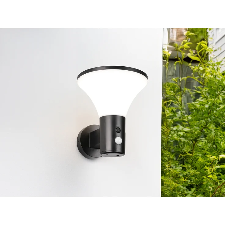 Außenwandleuchte GORDA mit Solar und Strom, Hybrid mit Bewegungsmelder Höhe 19cm – Bild 5