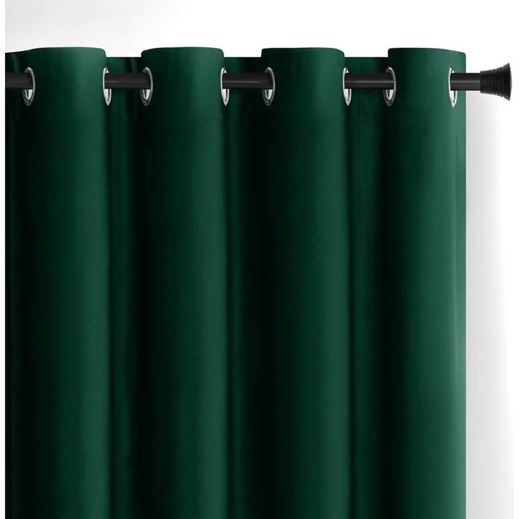 AmeliaHome Gardine Gardine Ösen Vorhang mit Raffhalter Samt Ösenvorhang Verdunkelnd (1 St), Ösen, Samt, inkl. Raffhalter – Bild 4