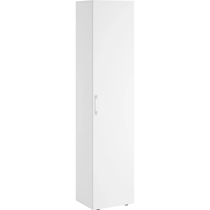 Bellamio 'Apol' Mehrzweckschrank schmal, weiß, 176x33x40 cm, Aktenschrank mit 5 Ablagefächern, Tür beidseitig montierbar – Bild 8