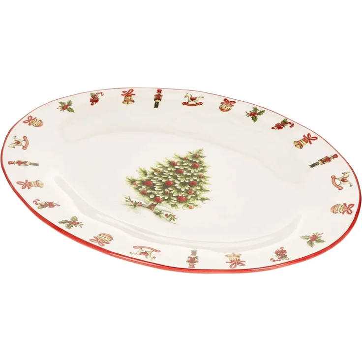 MamboCat Servierplatte Maestro Natale Servierplatte oval Keramik XXL-Teller Beilagen Braten, Keramik – Bild 2