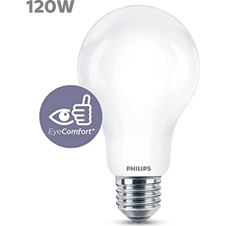 Philips LED Lampe Tropfen E27, 13 W (entspricht 120 W), 2000 lm, Warmweiß (2700K), EEK: A++ – Bild 4