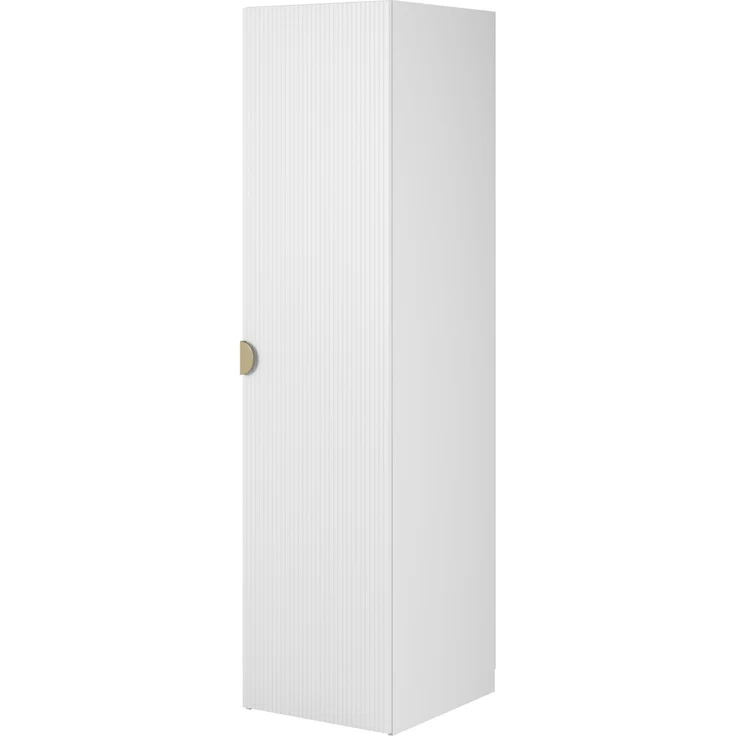 Selsey 'Moonir' Kleiderschrank 1-türig mit Kleiderstange und Schubladen, weiß 200 x 50 x 57 cm – Bild 1