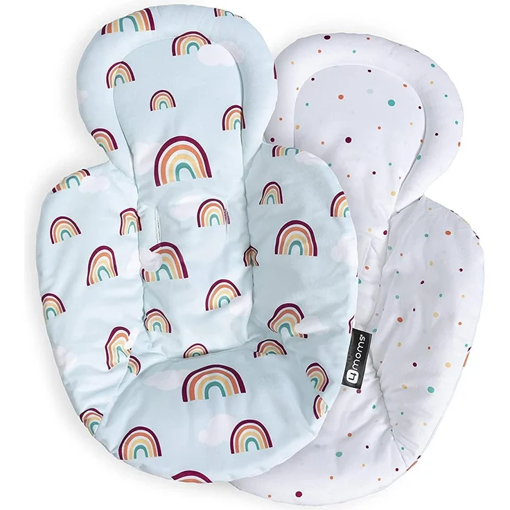 4moms Special Edition: Neugeboreneneinsatz für Babyschaukel, Babywippe, mamaRoo, rockaRoo, beidseitig bedruckt, soft, Little Rainbow – Bild 1