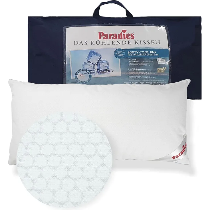 Paradies kühlendes Kopfkissen Kissen Softy Cool Sleep Bio 40x80 cm