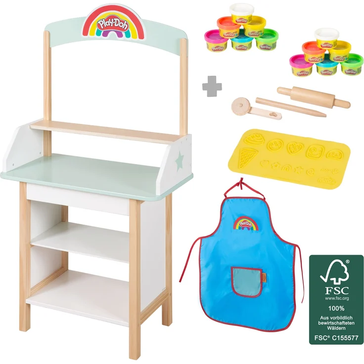 roba Eisstand 'roba x Play-Doh' - inkl. Zubehör - aus FSC®-zertifiziertem Holz - Bunt – Bild 1
