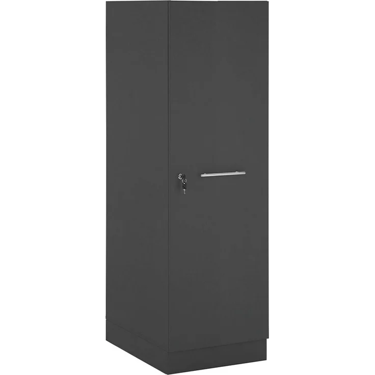 XORA 'PRIMUS' Küchenschrank, Holznachbildung anthrazit, 50 x 162 x 68 cm, mit verstellbaren Füßen und Metallgriff – Bild 1