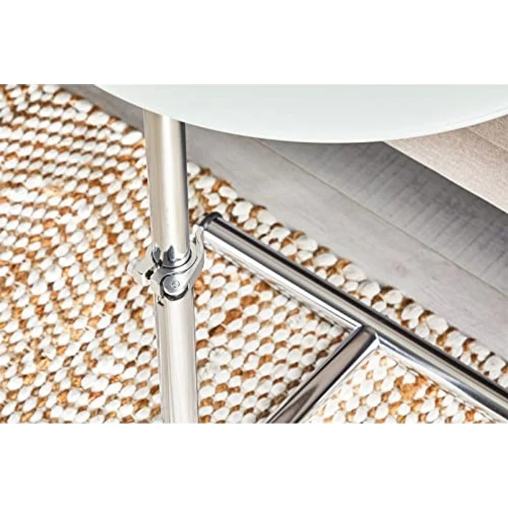 IDIMEX Beistelltisch LEONIE, Couchtisch Beistelltisch Wohnzimmertisch höhenverstellbar in Milchglas – Bild 6