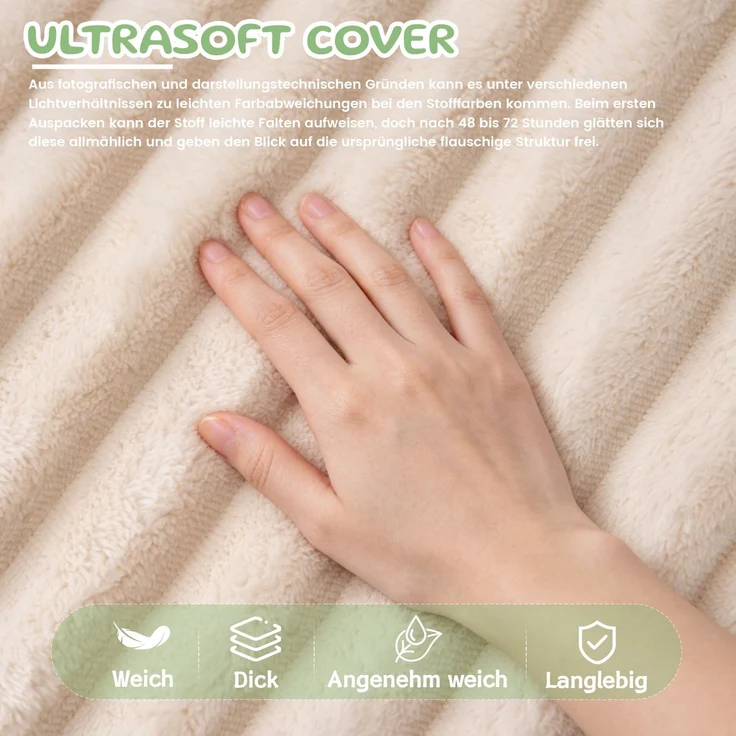 Sitzsack, weicher Plüsch-Sitzsack, bequemer Sitzsack, geeignet für Spielzimmer, Leseecke, Wohnzimmer und Kinderzimmer, für Jungen und Mädchen – klein(Beige)--Beige--69x72x51cm--YOUDENOVA – Bild 7