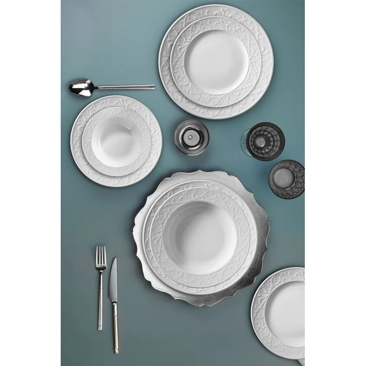 Hermia Concept 'HN24Y200' Tafelservice (24-teilig), Weiß, 25 x 25 x 2 cm – Bild 1