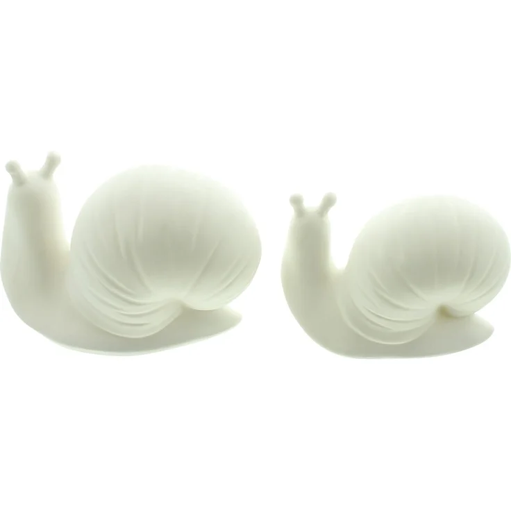 LED-Schnecke White 2er Set Wohndekoration Deko LED Lampe Licht Dekoration Figur – Bild 2