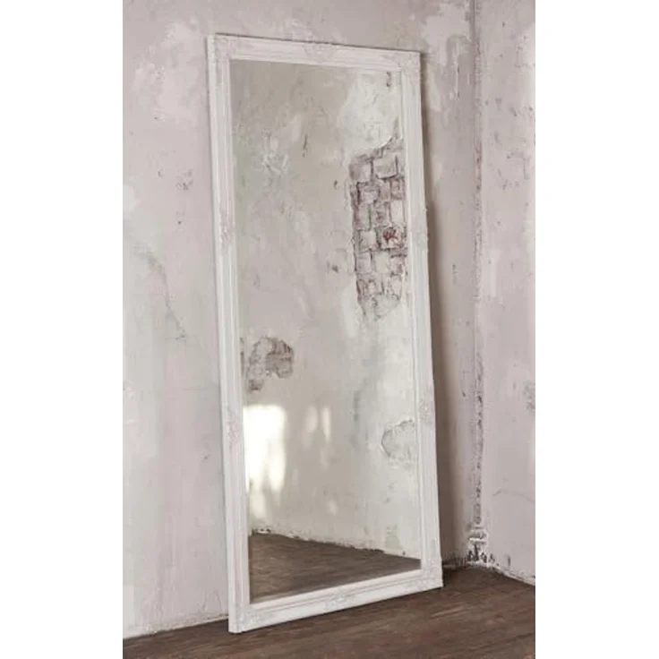 dasmöbelwerk Wandspiegel Wandspiegel Barock Weiß 180x80 XL Spiegel Antik-Stil Ganzkörperspiegel, Spiegelfläche mit edlem Facettenschliff – Bild 5