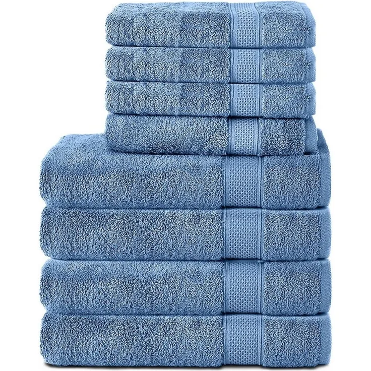 Komfortec Handtuch Set aus 100% Baumwolle, 4 Handtücher 50x100 cm und 4 Badetücher 70x140 cm, Frottee (Packung, 8-St), Duschtücher & Badehandtuch, Weich, Towel, Groß