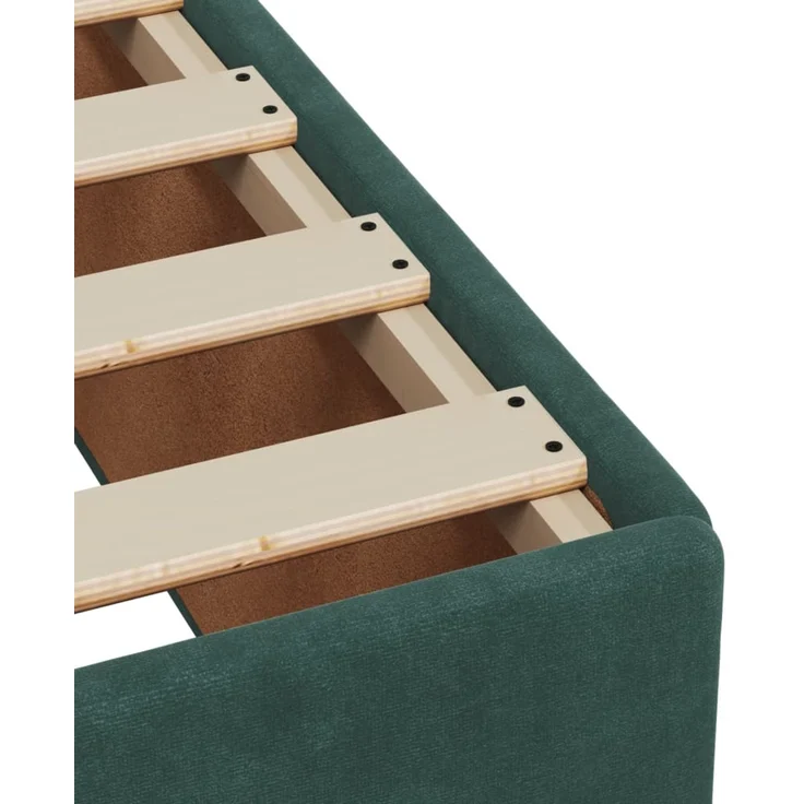 vidaXL Boxspringbett mit Matratze Dunkelgrün 160x200 cm Samt 3286357 – Bild 11