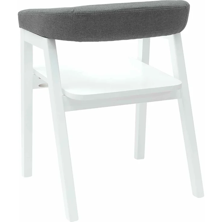 vidaXL Esszimmerstühle 2 pcs Weiß 54 x 57 x 73 cm Massives Gummiholz 42020426 – Bild 6