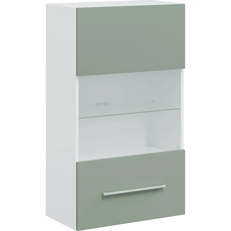 vidaXL 5-tlg. Wohnwand mit LED-Beleuchtung Olivgrün Holzwerkstoff 3324232 – Bild 7