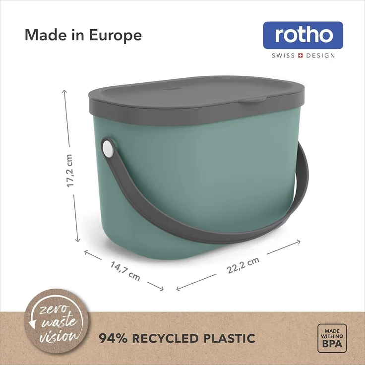 Rotho Mülltrennungssystem 3,2 L Albula mistletoe grün – Bild 3