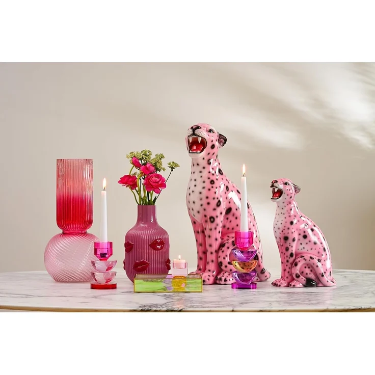 Giftcompany - Vase Blumenvase "L´amour" H25cm Glas Lippen Transparent 1210203040 – Bild 2