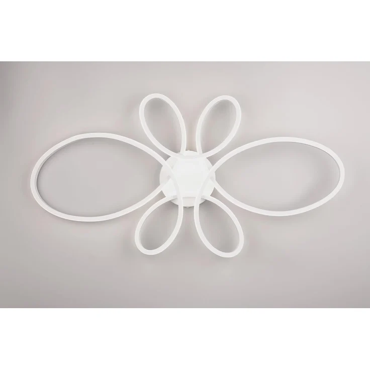 Große LED Deckenleuchte FLY geschwungen Weiß, Breite 83cm – Bild 8