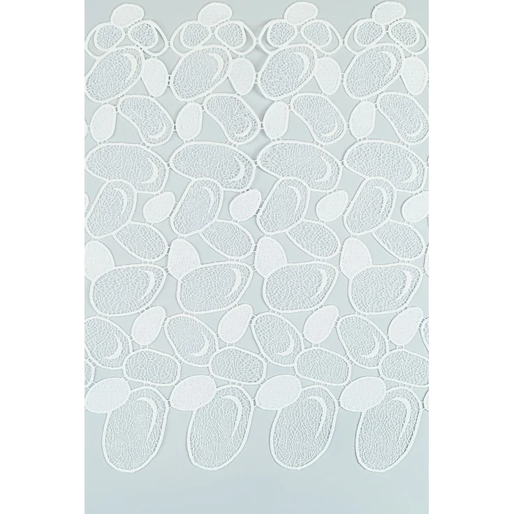 Scheibengardine Plauener Spitze - Kieselsteine (Bx H) 240cm * 45cm weiß – Bild 4