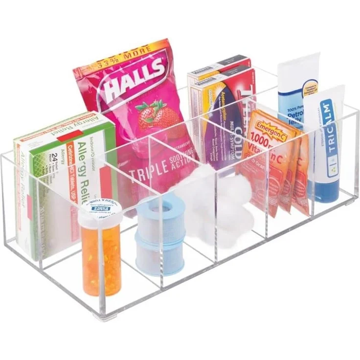 Schminkaufbewahrung Kosmetik Organizer 6 Fächer mDesign BPA frei transparent – Bild 6