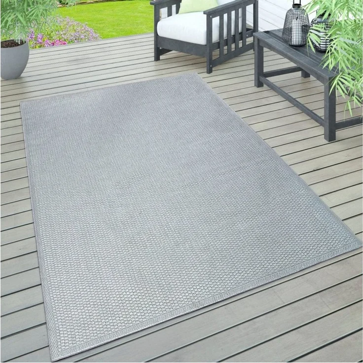 Paco Home Teppich Timber 125, rechteckig, Höhe: 4 mm, Flachgewebe, Sisal Optik, auch als Läufer, In- und Outdoor geeignet – Bild 1