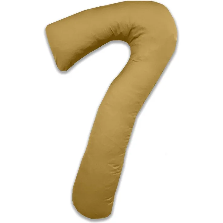 Mako-Satin Seitenschläferkissen Bezug uni / einfarbig gold für Theraline my 7 Kissen