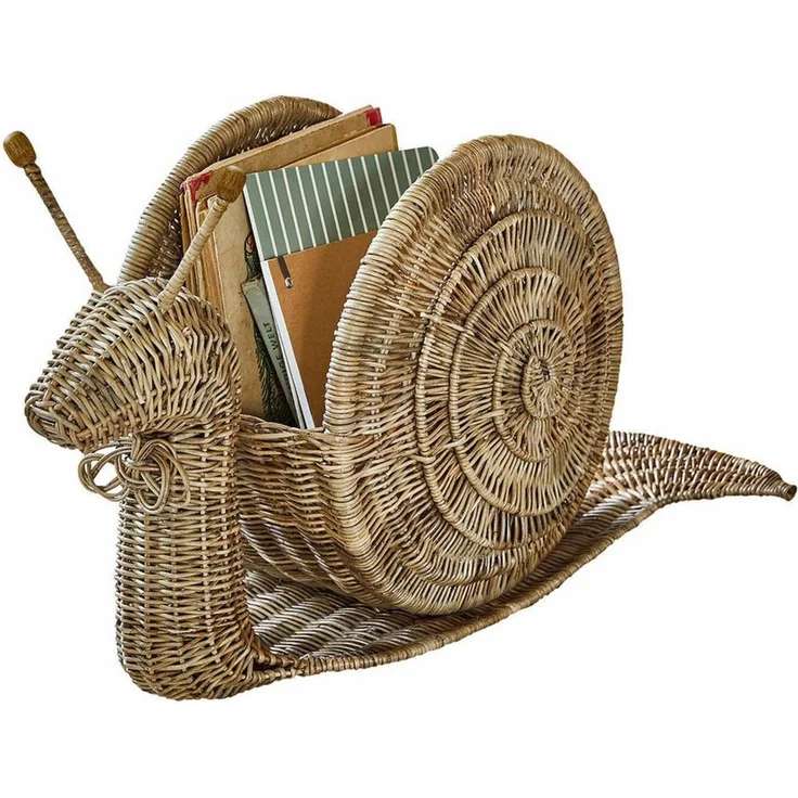 Mirabeau Dekokorb Korb Tigrelle braun (kein Set, kein Set), Kids, Schnecke, Tier, Gänzlich aus Rattan