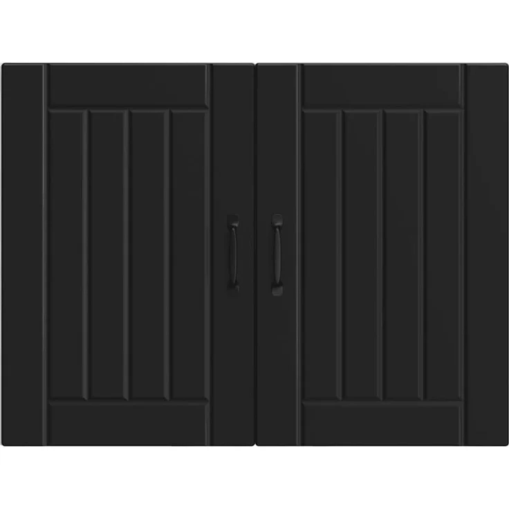 vidaXL Küchen-Hängeschrank Lucca Schwarz Holzwerkstoff 853828 – Bild 3