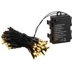 96er LED Lichterkette Timer 8 Lichteffekte Batteriekette Außen & Innen warmweiß