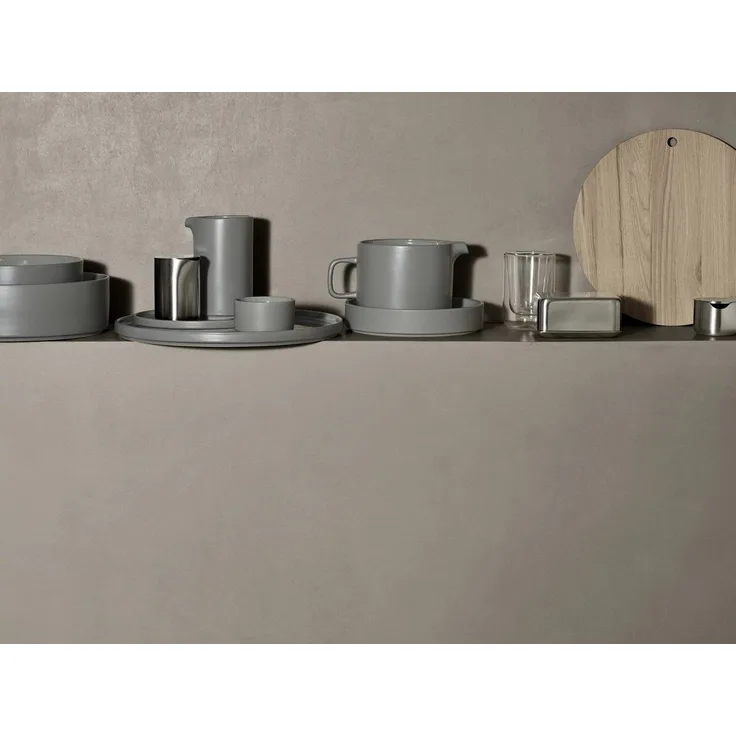 Blomus Pilar Krug, Kanne, Kännchen, Milchkrug, Keramikkrug, Keramik, Pewter, 500 ml, 63970