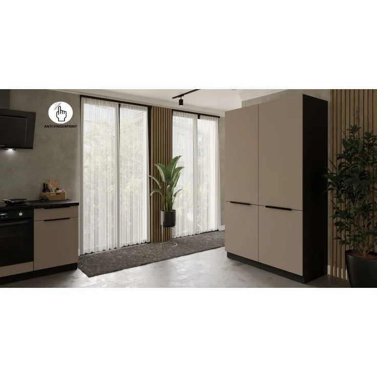 Winkelküche ARIA K-BL ECKE 1 - 215 x 220 + 120 cm Anti Fingerprint Küchenzeile Küchenblock Singleküche Einbauküche Küche Eckküche – Bild 4