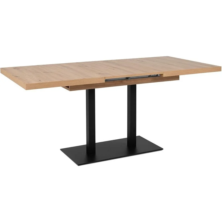 Calicosy Ausziehbarer Esstisch Dekor Artisan-Eiche und Schwarz L160-240 cm – QUADRATO - Helles Holz – Bild 8