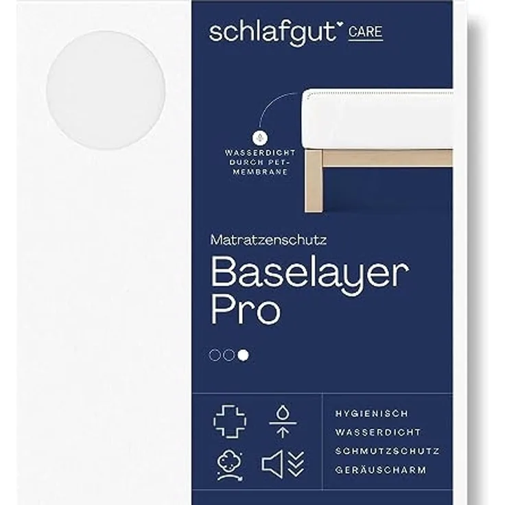 Matratzenauflage Baselayer Matratzenschutz Pro Schlafgut, wasserundurchlässig