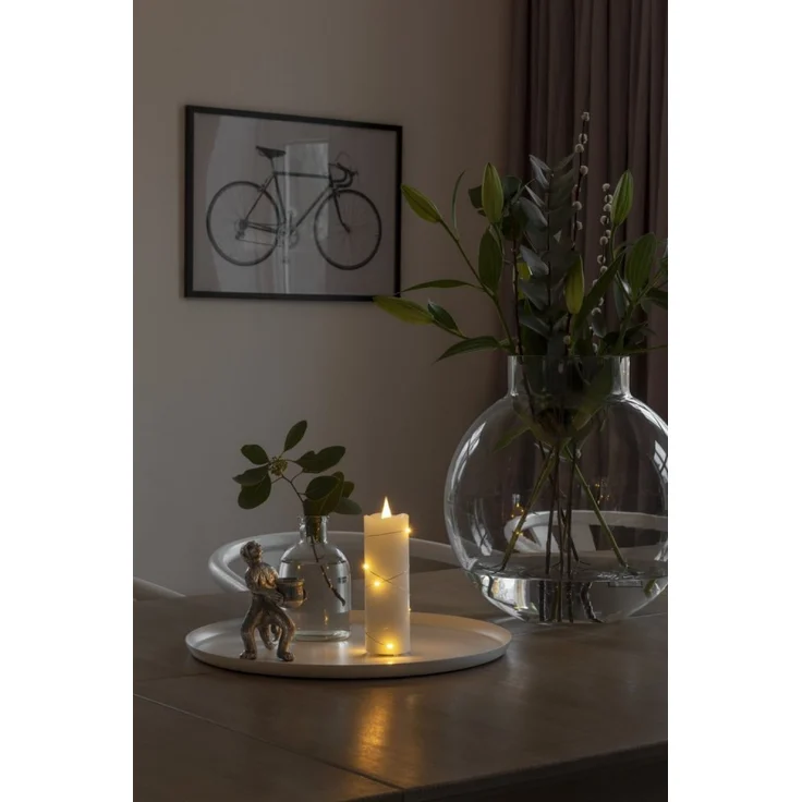 KONSTSMIDE No. 1825-180 LED Echtwachskerze cremeweiss mit LED Draht 15cm – Bild 4