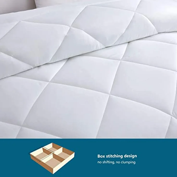 WAVVE Bettdecke 140x200 Ganzjahresdecke 4 Jahreszeiten, Steppdecke 300gsm Mikrofaser 140x200 cm, Super Weiche Zudecke Schlafdecke Atmungsaktive 140x200, Weiß – Bild 6