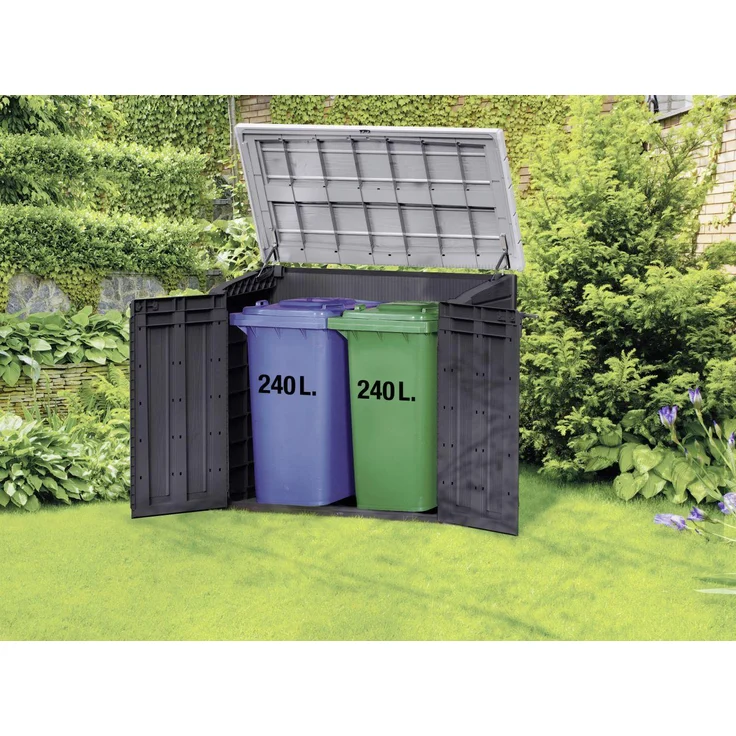 Keter Gartenbox Mülltonnenbox Universalbox Store It Out MAX 146 x 82 x 125cm – Bild 7
