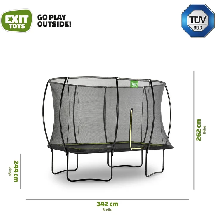 EXIT Silhouette Trampolin 214x305 cm - schwarz – Bild 3