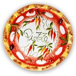 Lashuma Pizzateller Pepperoni, (1 St), Keramik Anrichteteller Ø 33 cm handgemacht