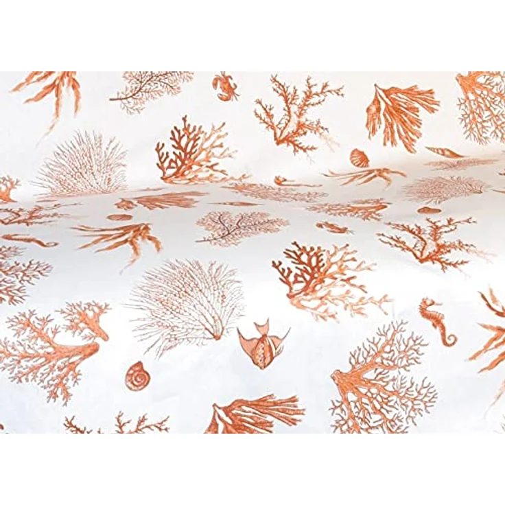 BIANCHERIAWEB Überwurf, Überwurf aus 100% Baumwolle, hergestellt in Italien, Sofaüberwurf oder Tagesdecke für Doppelbett, Muster Koralle Orange – Bild 4