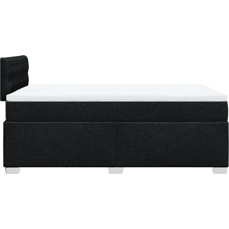 vidaXL Boxspringbett mit Matratze Schwarz 120x200 cm Stoff 3285864 – Bild 5