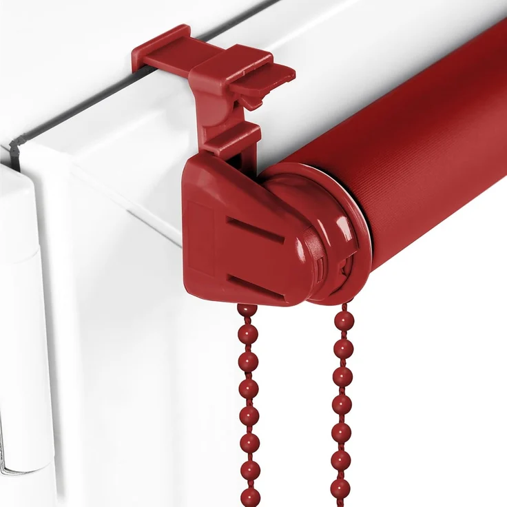 Verdunkelungsrollo Klemmfix ohne Bohren 80x130 cm Rot Verdunklungsrollo Fensterrollo Rollo Seitenzugrollo Klemmrollo für Fenster & Tür – Bild 2