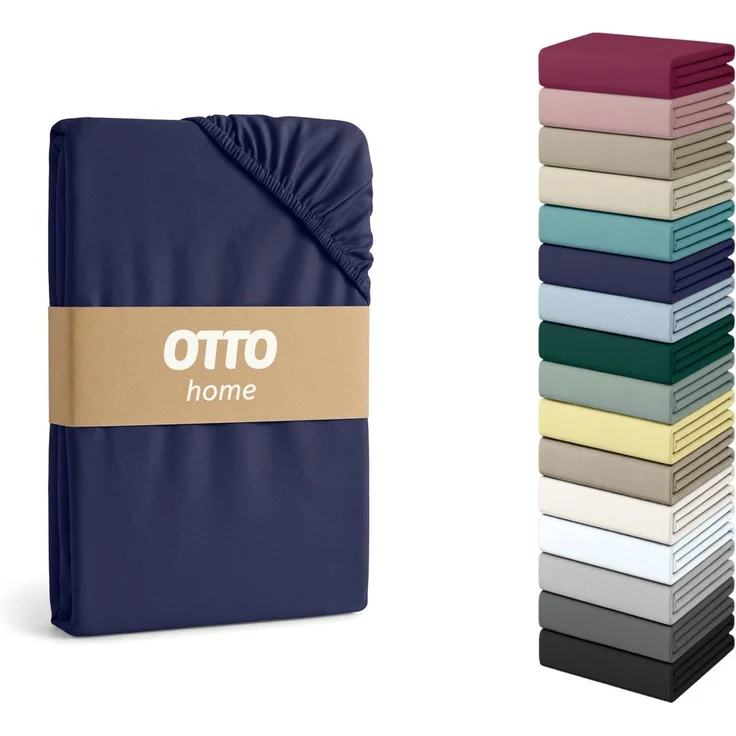 OTTO home Spannbettlaken Cremona, in PREMIUM Qualität aus 96% Baumwolle & 4% Elasthan, Single-Jersey, Gummizug: rundum, (1 Stück), Größe ab 90x200 cm, in 145g/m² sowie 180 g/m² erhältlich – Bild 5